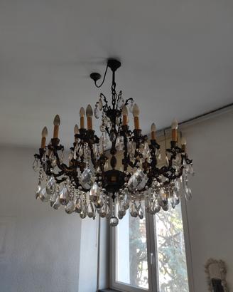 Lampadario vintage ottone 