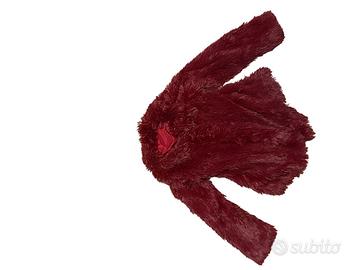 giacca pelliccia cappotto y2kk vintage dress rosso