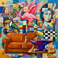 Quadro Moderno Astratto - 60x60