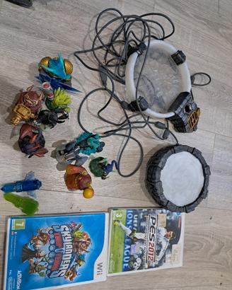 wii 2 giochi pes skailender 8 armi basi gioco play