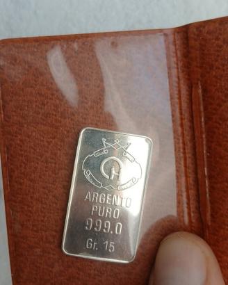 lingotto d'argento puro 