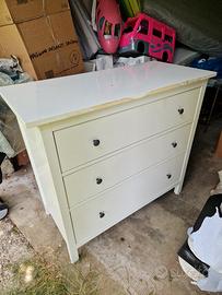 Cassettiera Ikea Hemnes Bianca 3 cassetti