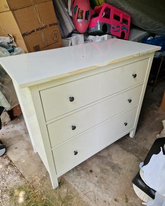 Cassettiera Ikea Hemnes Bianca 3 cassetti