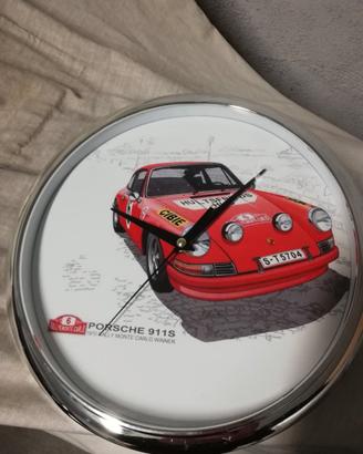 Orologio da parete Porsche 911S storica NUOVO