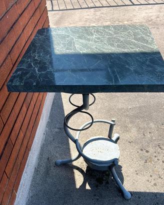 Tavolino Bistrot in Pregiato Marmo Verde