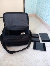 borsa imbottita per macchina fotografica e per tel