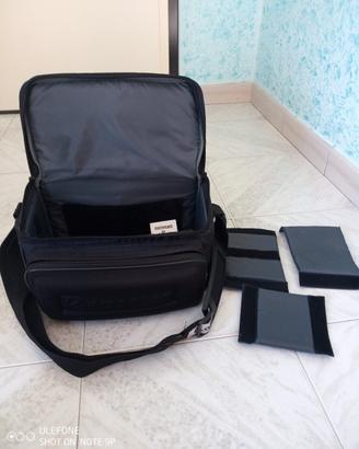 borsa imbottita per macchina fotografica e per tel