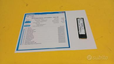 SSD nVME 2280 256 Gbyte, usato, testato, esito