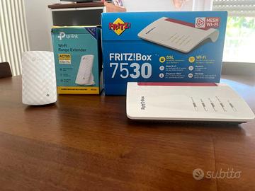FRITZ!Box 7530 con TPlink AC750 e ONT OpenFiber