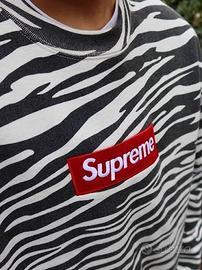Crewneck Supreme Box Logo (FW22) Zebra
