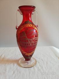Ampolla in vetro di Murano " Ricordo di Roma "
