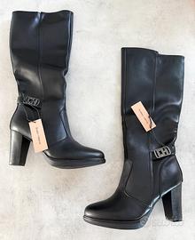 Stivali Donna Tacco Alto Zip Laterale Taglia 40