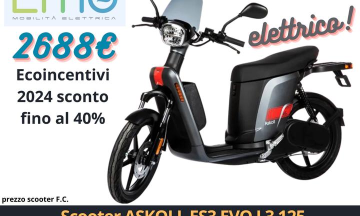ASKOLL ES3 EVO 2025 ELETTRICO SCONTO ECOBONUS FINA