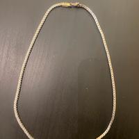 Collana acciao e diamantini