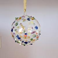 Palla vetro Murano Natale decorata