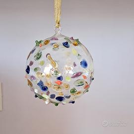 Palla vetro Murano Natale decorata