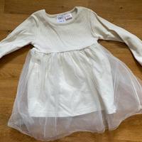 vestito bianco bambina zara tg 12-18 mesi