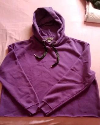 Primark Felpa con cappuccio donna L viola pile pol