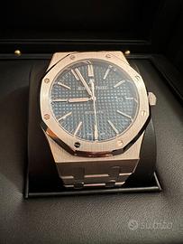 AUDEMARS PIGUET 15400 ACCIAIO BLU FULL SET 