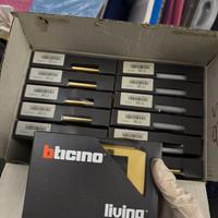7 Placchette BTicino Living Oro Nuove Imballate