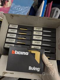 7 Placchette BTicino Living Oro Nuove Imballate