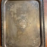 Vassoio argentato su rame Broggi
