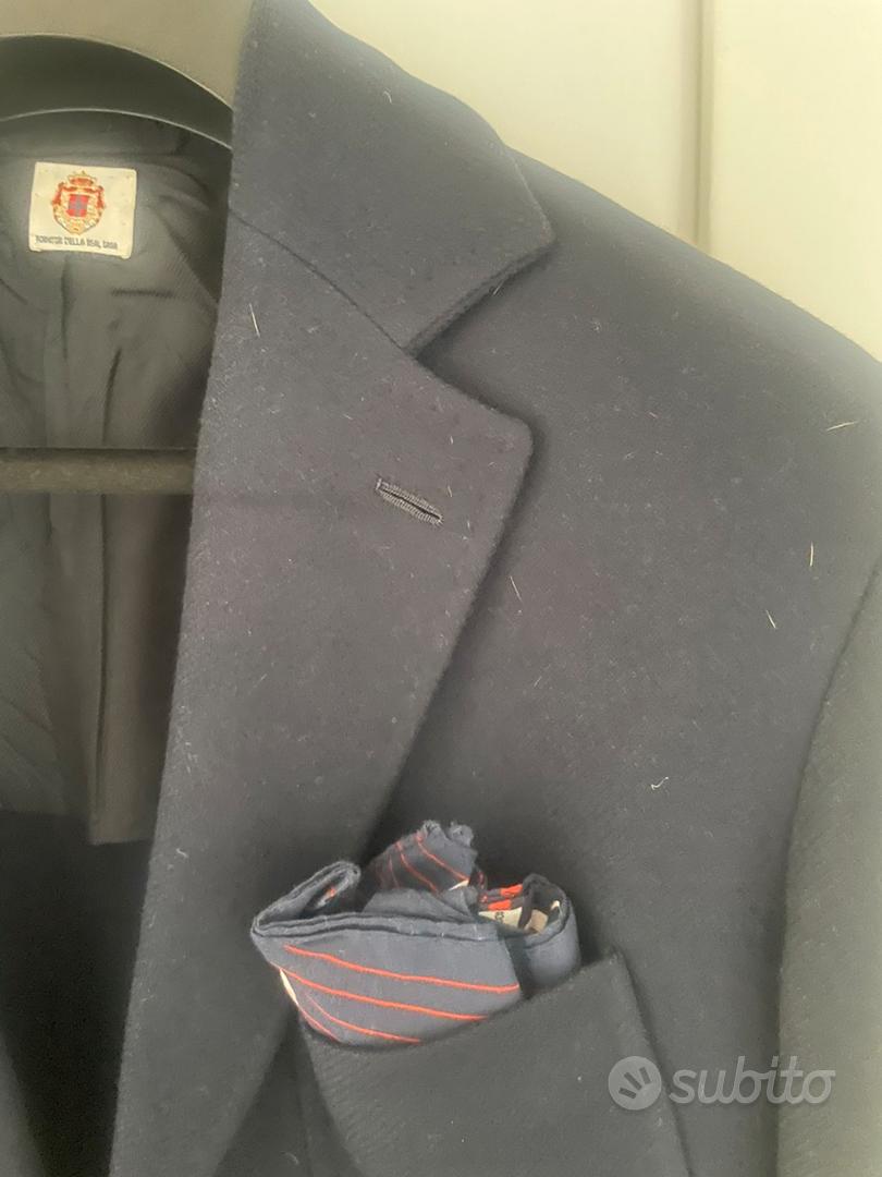 Giacca cachemire Borrelli blu taglia 50