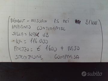 Motore renault/nissan 1.5 dci 81kw