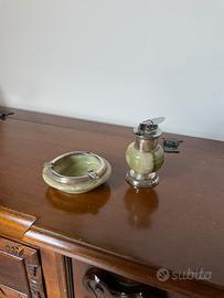Accendino da tavolo "Ronson" vintage onice argento