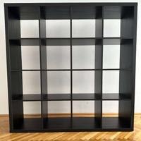 KALLAX Scaffale, marrone-nero, 147x147 cm