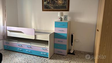 Letto  castello con cassetti