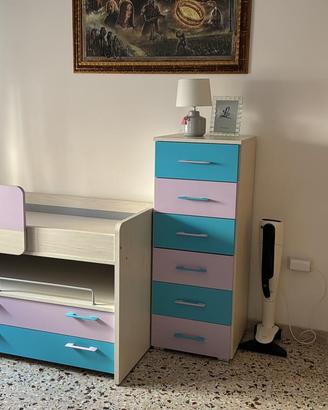 Letto  castello con cassetti