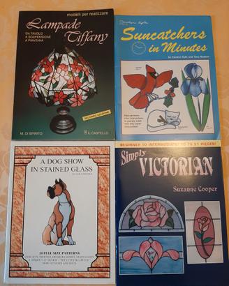 7 LIBRI DI MODELLI PER VETRATE TIFFANY