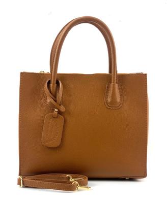 Borsa artigianale rigida in pelle martellata
