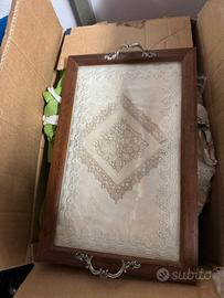 Vassoio in legno vintage 