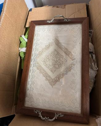 Vassoio in legno vintage 