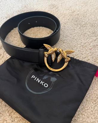 Cintura alta Love Birds in pelle 
