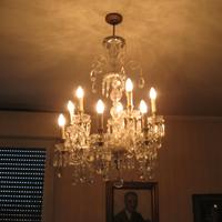 Lampadario sala in vetro di Boemia a dieci luci