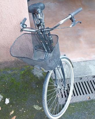 bici donna modello Olanda con cestino