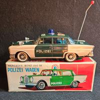 Ichiko Mercedes Benz 230 Police Tin Toy Car 4-Door