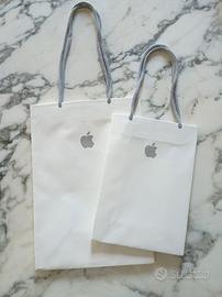 Coppia buste di carta / shopper Apple