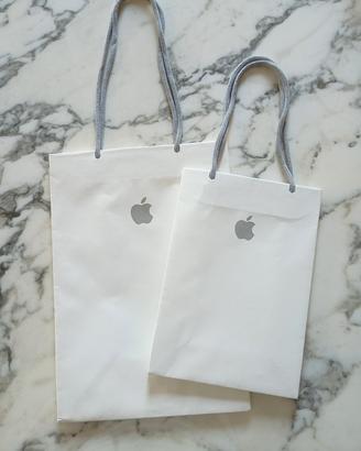Coppia buste di carta / shopper Apple