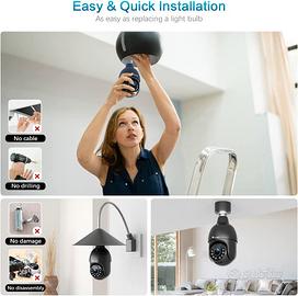 Telecamera Sicurezza WiFi 2.4/5GHz per Interni/Est