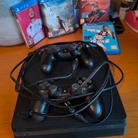 PlayStation 4 Slim 500GB + 2 Controller + 4 Giochi