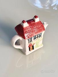 Mini teiera vintage da collezione in ceramica