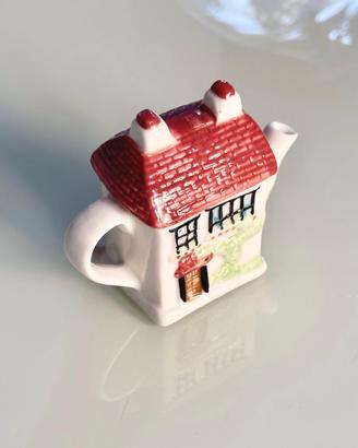 Mini teiera vintage da collezione in ceramica