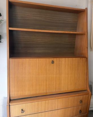 Mobile vintage  – libreria con ribalta e cassetti