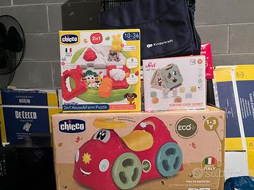 Nuovo Chicco macchina cavalcabile+ 2 giochi+ borsa