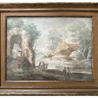 Francesco Zuccarelli (attr.), Paesaggio con Figure