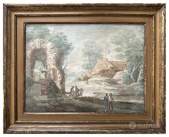 Francesco Zuccarelli (attr.), Paesaggio con Figure